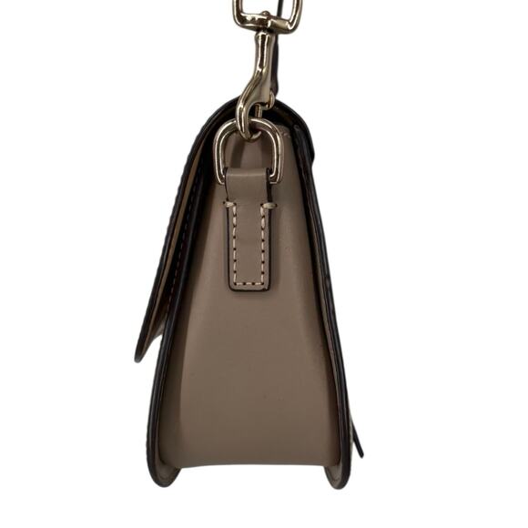 Dooney & Bourke Saddle Bag Crossbody Beige Leather Old Money Equestrian - Picture 4 of 16